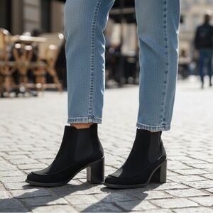 SHELLYS LONDON Ashley Black Suede Leather Ankle Boots